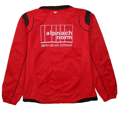 Erima Boys Red Track Jacket FC Alpnach Football Zip Lightweight 14 Years