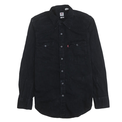 Levi's Men's Black Denim Long Sleeve Western Button-Up Shirt Size S