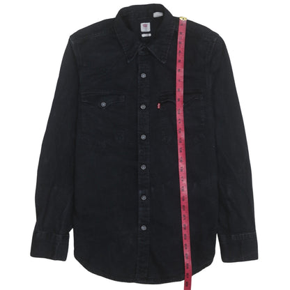 Levi's Men's Black Denim Long Sleeve Western Button-Up Shirt Size S