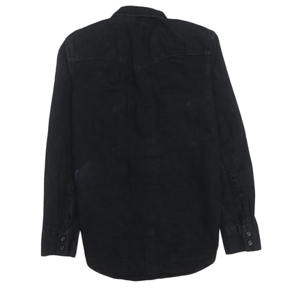 Levi's Men's Black Denim Long Sleeve Western Button-Up Shirt Size S