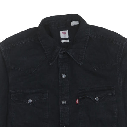 Levi's Men's Black Denim Long Sleeve Western Button-Up Shirt Size S