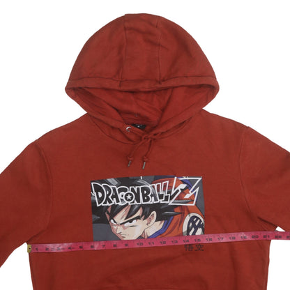 Mens UK Size M Dragon Ball Z Red Pullover Hoodie