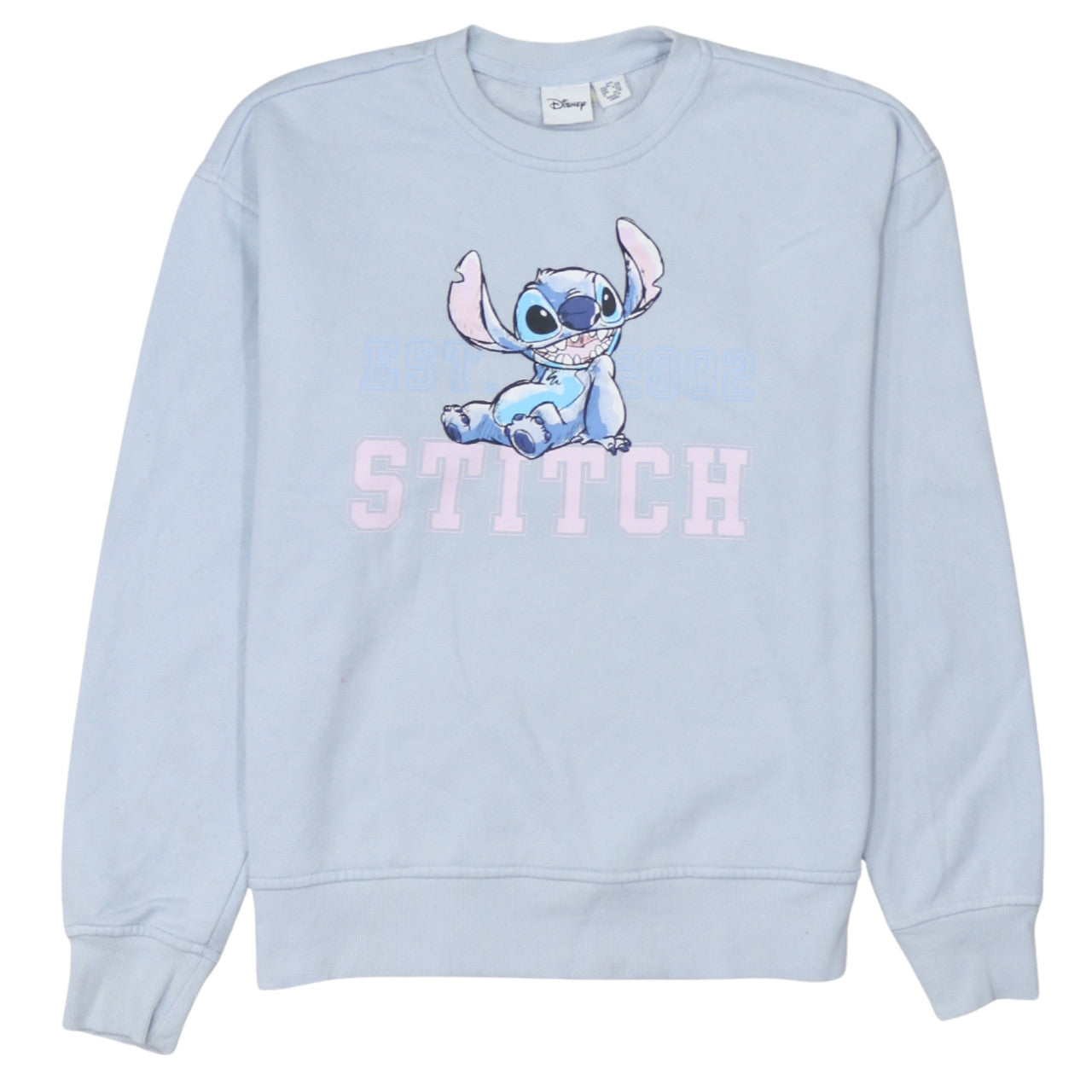 Womens UK Size 2XS Disney Blue Pullover Sweatshirt