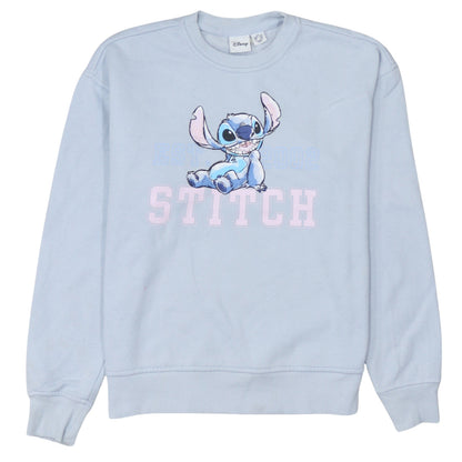 Womens UK Size 2XS Disney Blue Pullover Sweatshirt