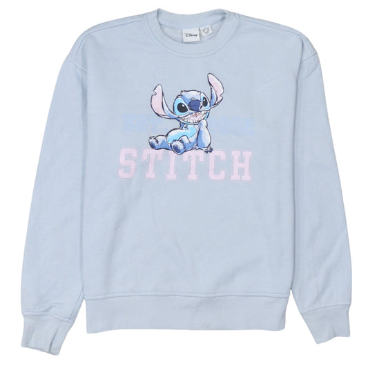 Womens UK Size 2XS Disney Blue Pullover Sweatshirt