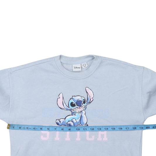 Womens UK Size 2XS Disney Blue Pullover Sweatshirt