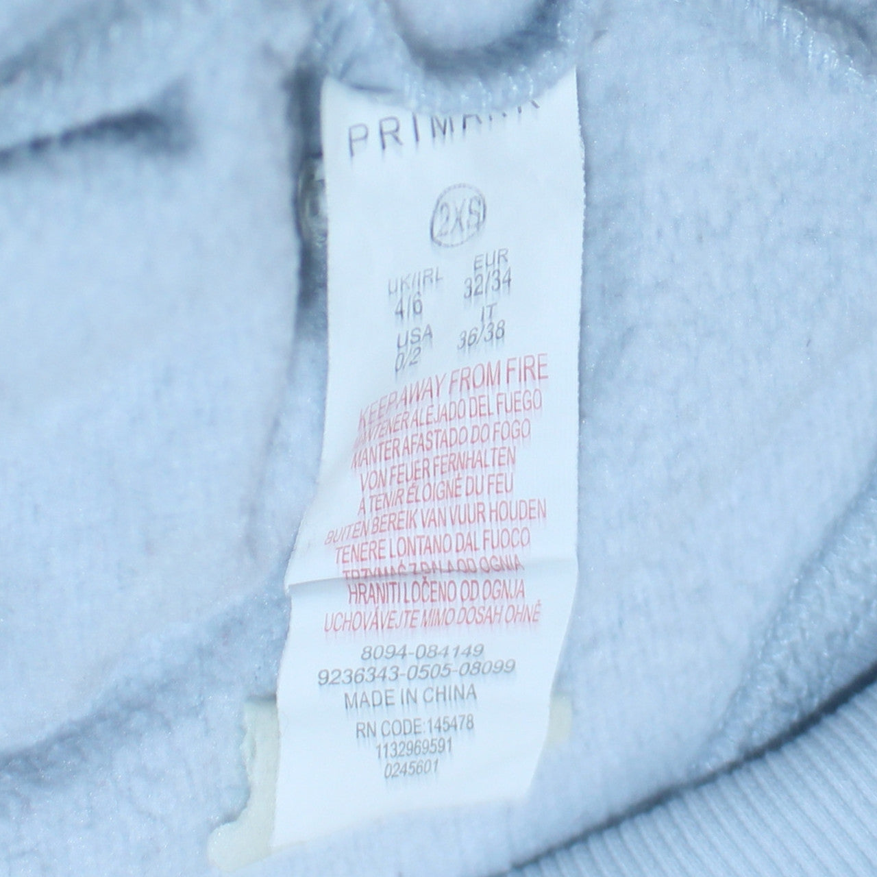 Womens UK Size 2XS Disney Blue Pullover Sweatshirt