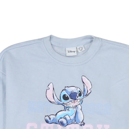 Womens UK Size 2XS Disney Blue Pullover Sweatshirt