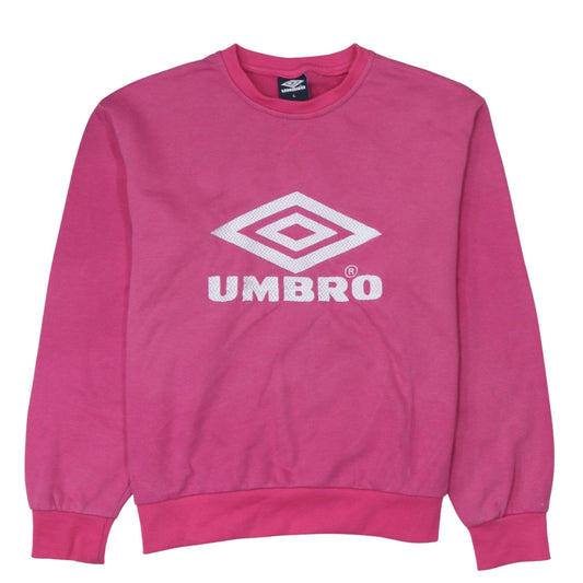 Womens UK Size L Umbro Pink Pullover Sweatshirt