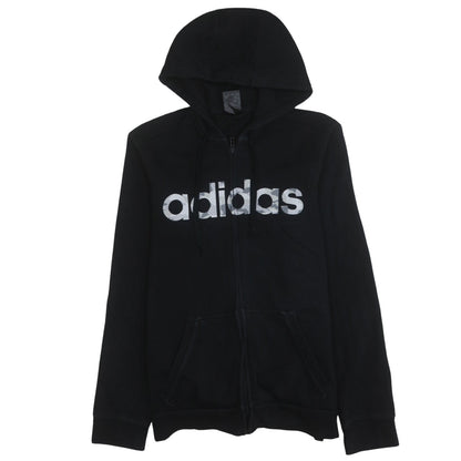 Mens UK Size S adidas Black Full Zip Hoodie