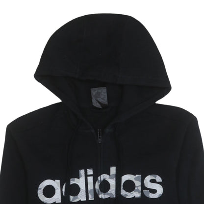 Mens UK Size S adidas Black Full Zip Hoodie