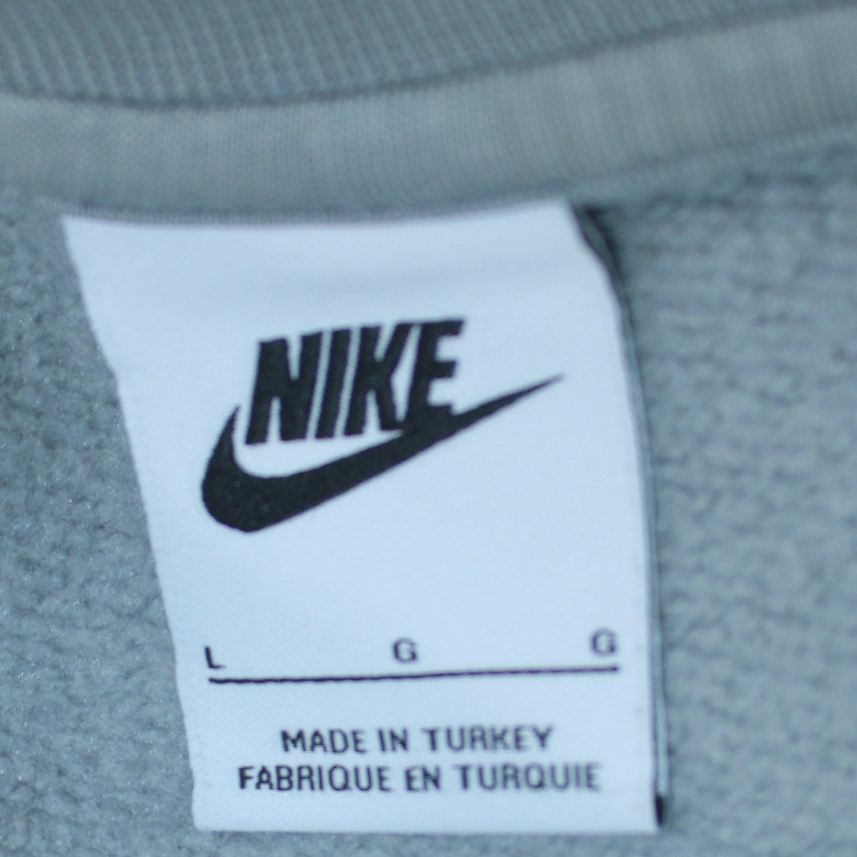 Mens UK Size L Nike Grey Pullover Sweatshirt