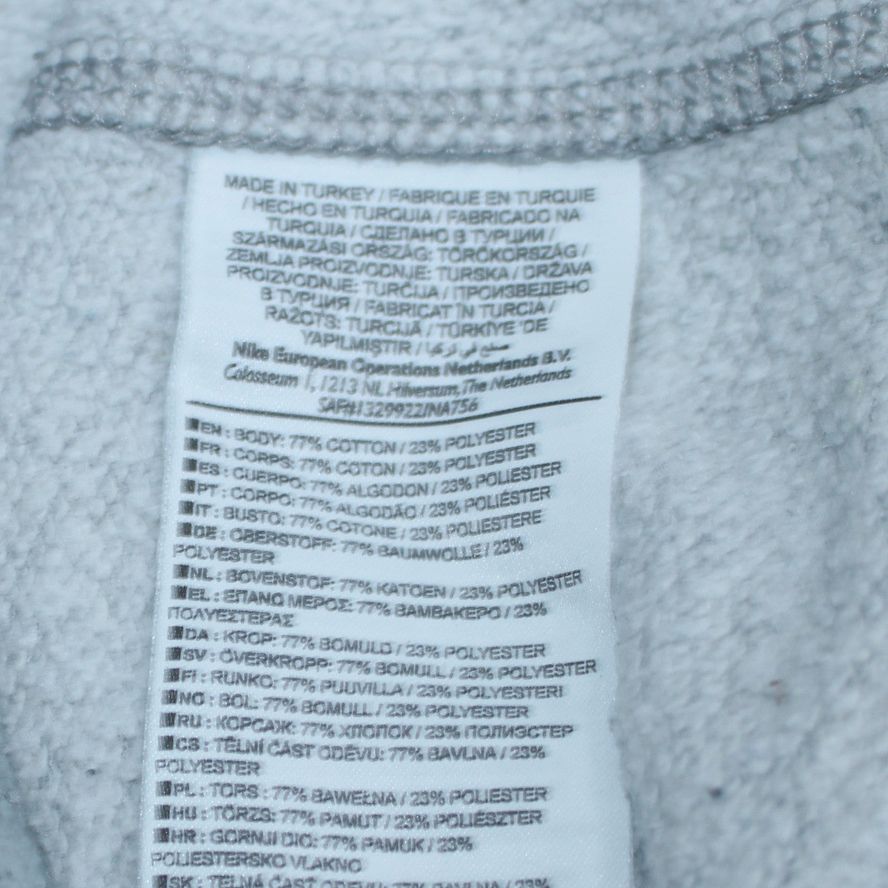 Mens UK Size L Nike Grey Pullover Sweatshirt