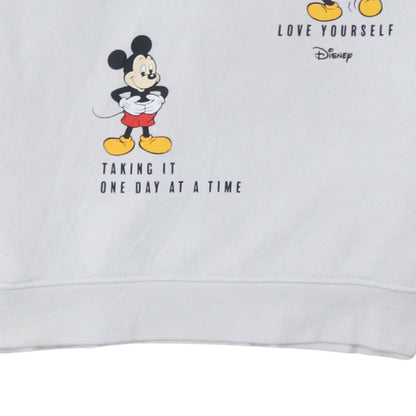 Womens UK Size M Disney White Pullover Hoodie