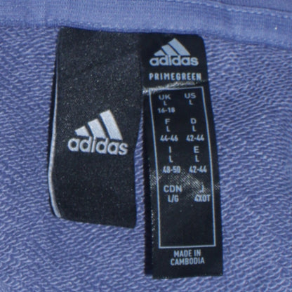 Womens UK Size L adidas Blue Pullover Hoodie