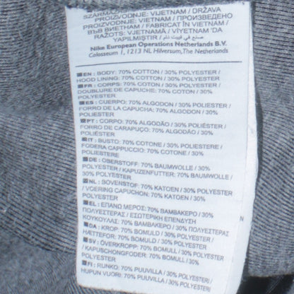 Mens UK Size S Nike Grey Full Zip Hoodie