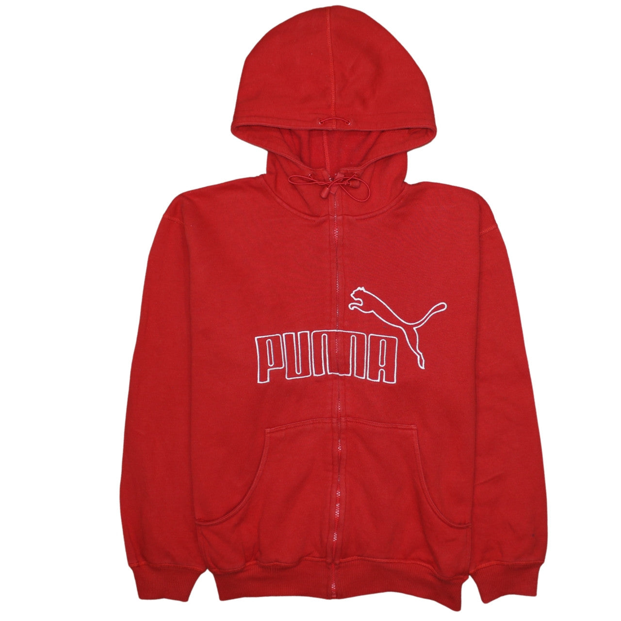 Mens UK Size L PUMA Red Full Zip Hoodie