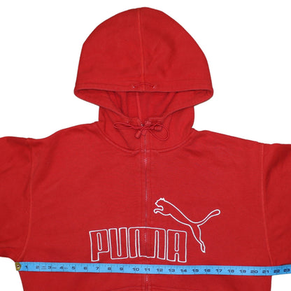 Mens UK Size L PUMA Red Full Zip Hoodie