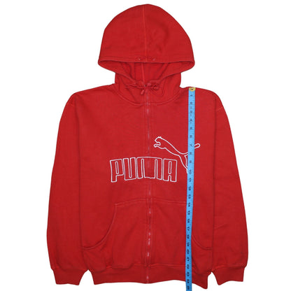 Mens UK Size L PUMA Red Full Zip Hoodie