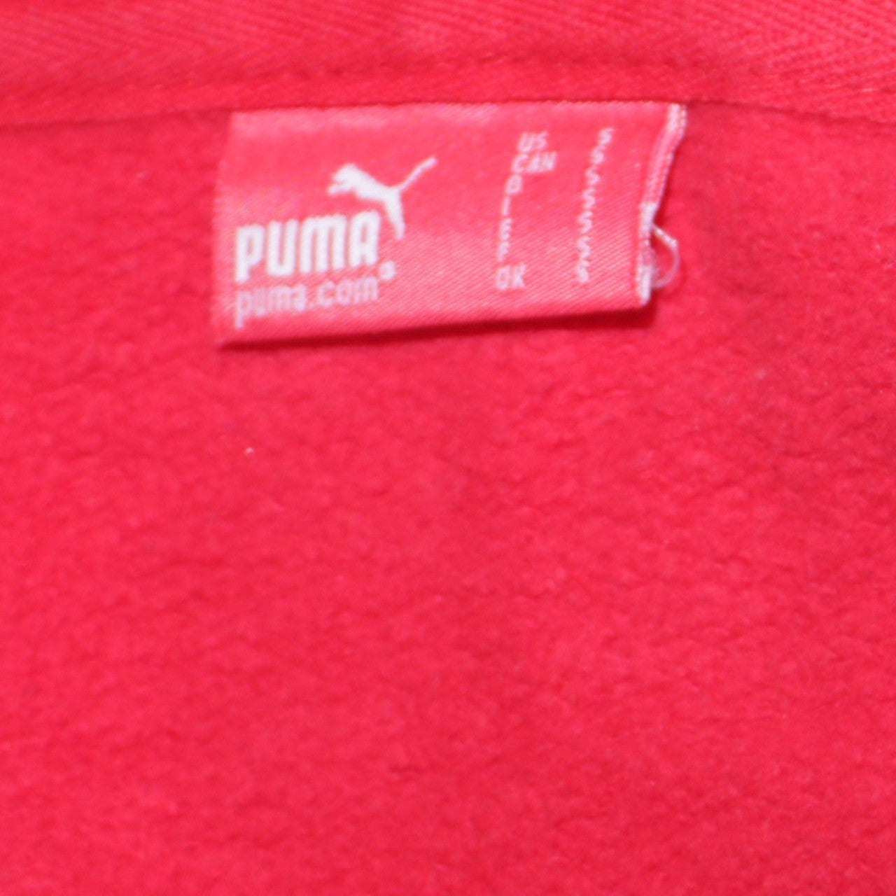 Mens UK Size L PUMA Red Full Zip Hoodie