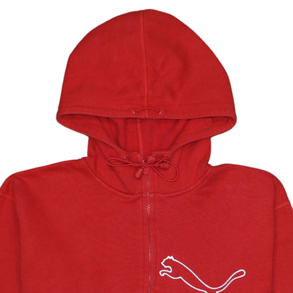 Mens UK Size L PUMA Red Full Zip Hoodie