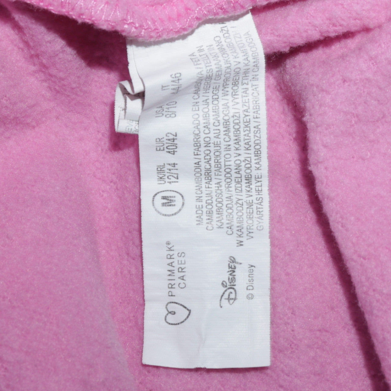 Womens UK Size 12 Primark Pink Pullover Hoodie
