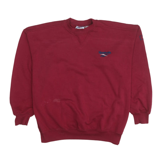 Mens UK Size L Reebok Red Pullover Sweatshirt