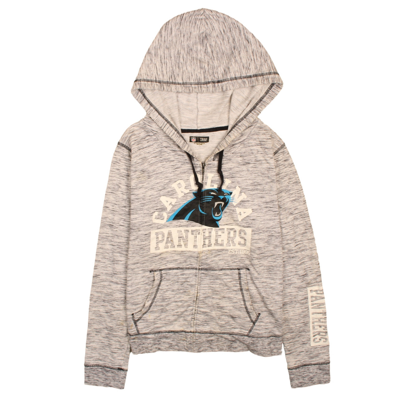 Womens UK Size L NFL Team Apparel Grey Full Zip Hoodie