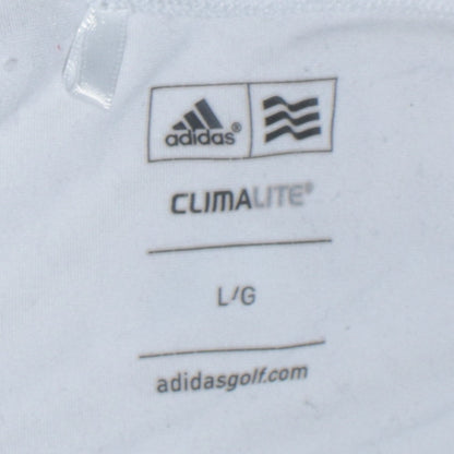 Mens UK Size L adidas White Pullover Sweatshirt