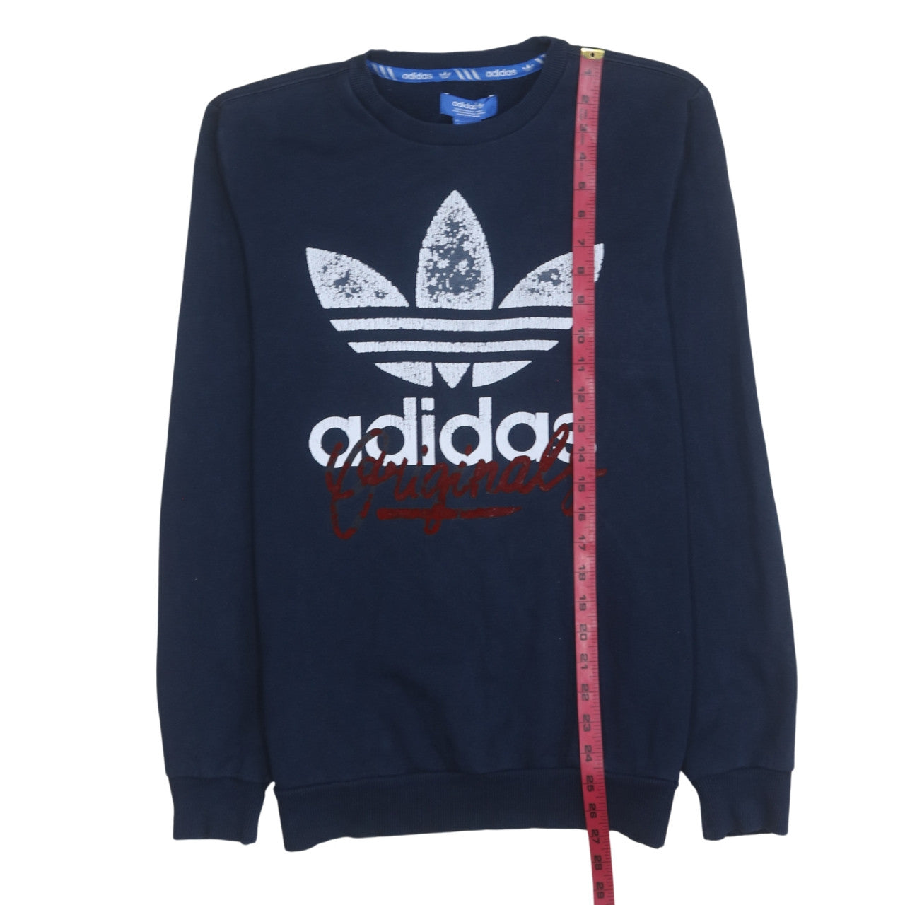 Mens UK Size S adidas Blue Pullover Sweatshirt