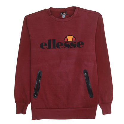 Mens UK Size M ellesse Red Pullover Sweatshirt