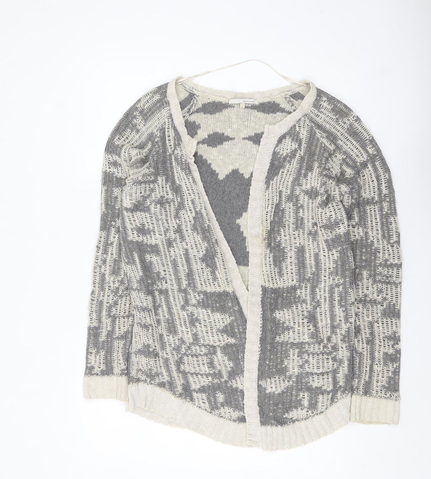 Womens UK Size 10 River Island Grey Cardigan Jumper