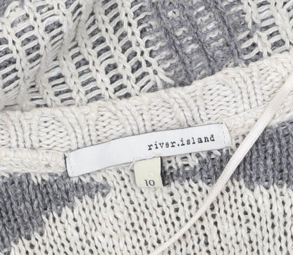 Womens UK Size 10 River Island Grey Cardigan Jumper