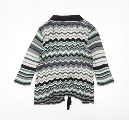 Whistles Women’s Multicoloured Knit Tie Front Cardigan Size 12