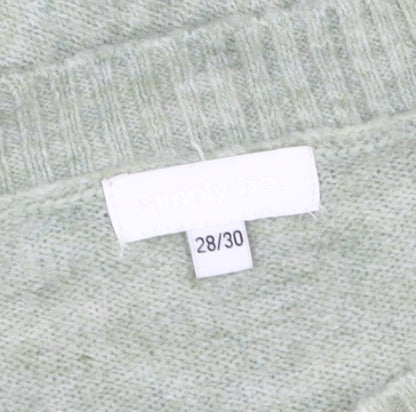 Womens UK Size 28/30 Simply Be Green Pullover Jumper
