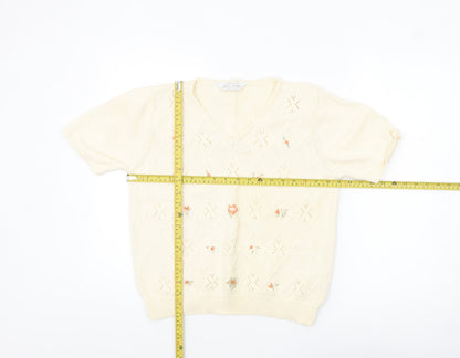 Womens UK Size 16 Marks and Spencer Beige Pullover Jumper
