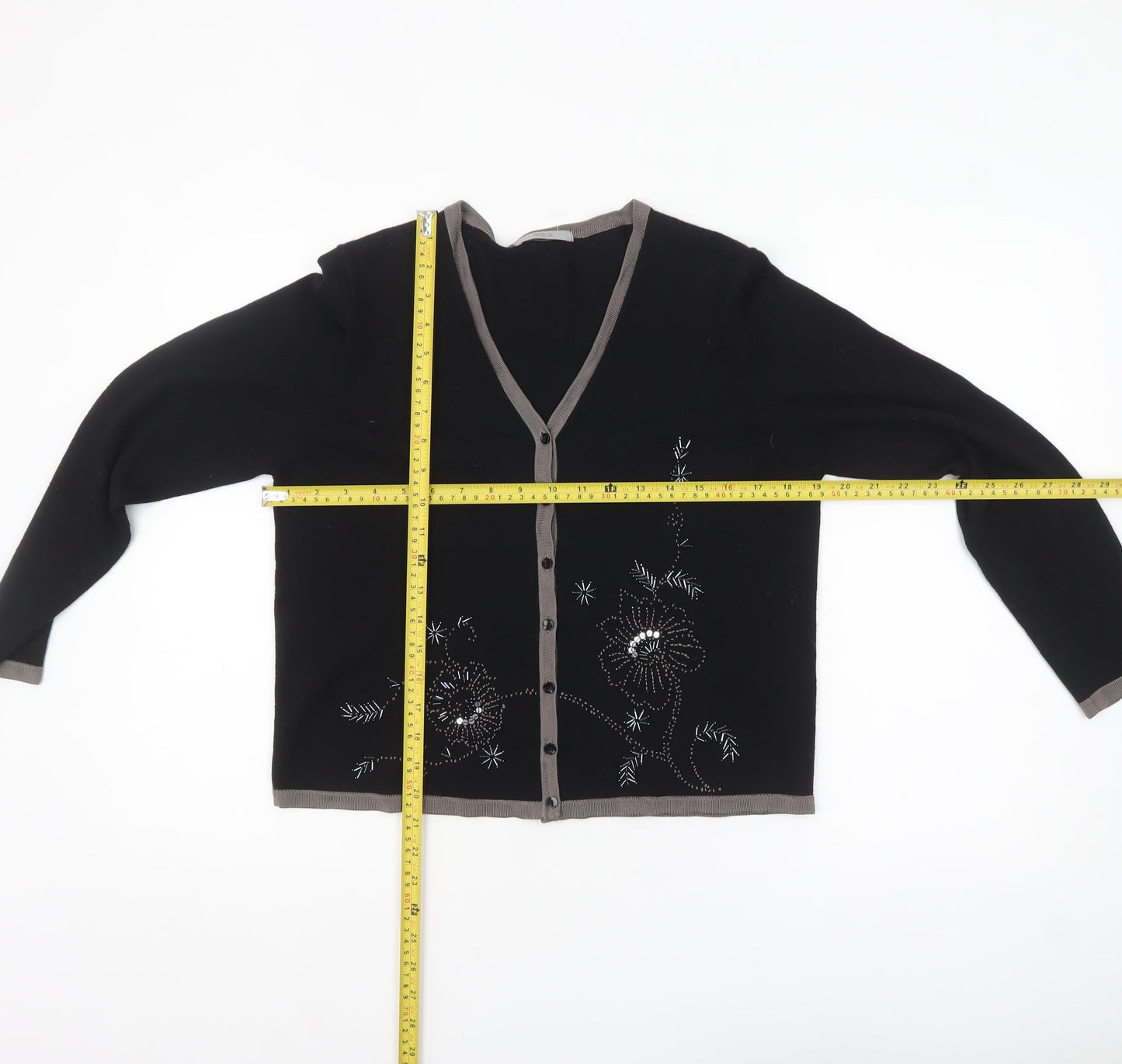 Womens UK Size 14 Marks and Spencer Black Cardigan Jumper
