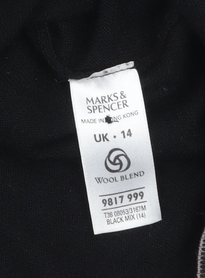 Womens UK Size 14 Marks and Spencer Black Cardigan Jumper