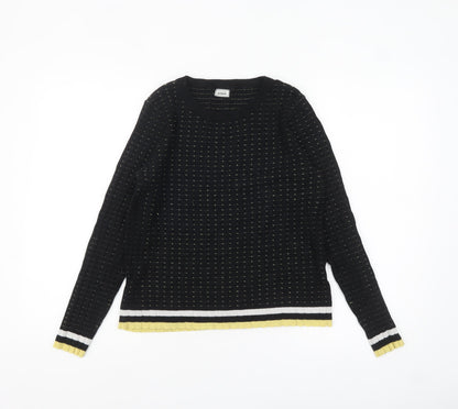Pimkie Women's Black Knit Crew Neck Pullover Jumper M