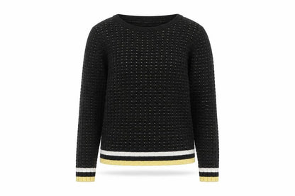 Pimkie Women's Black Knit Crew Neck Pullover Jumper M