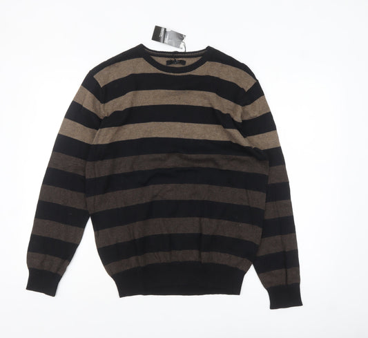 Mens UK Size S Thomas Nash Brown Pullover Jumper