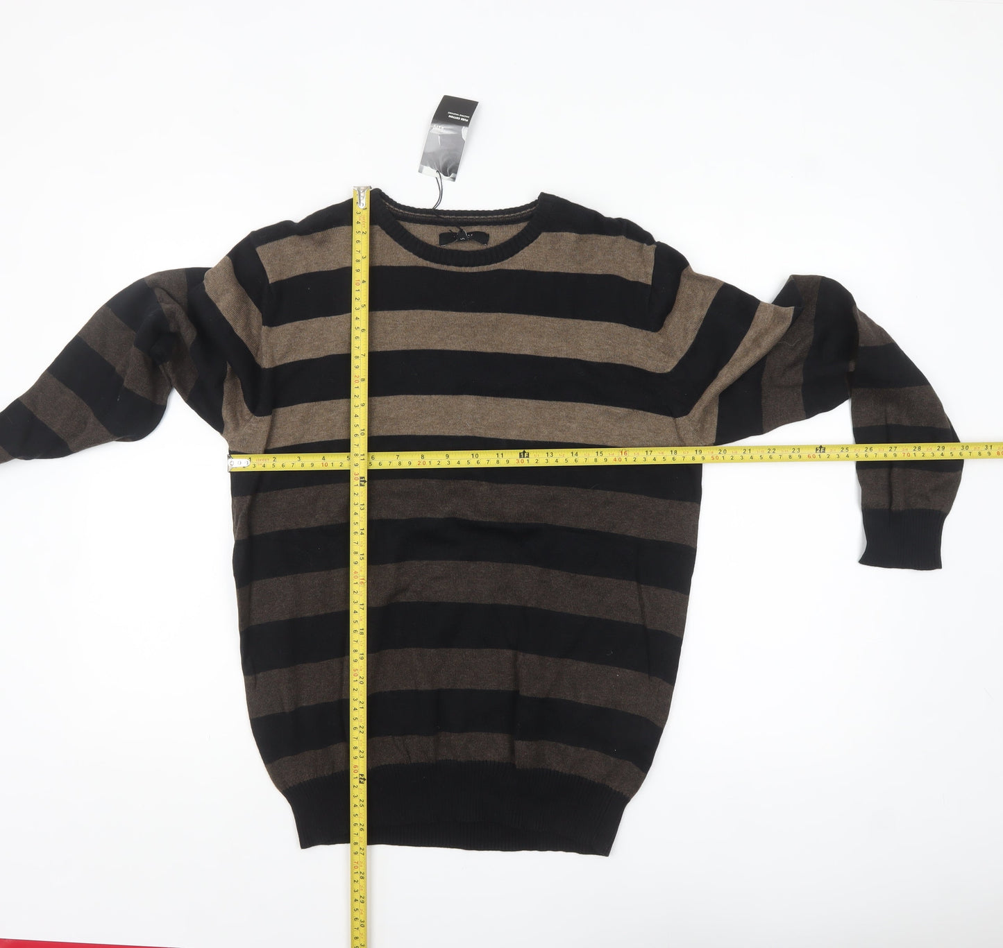 Mens UK Size S Thomas Nash Brown Pullover Jumper