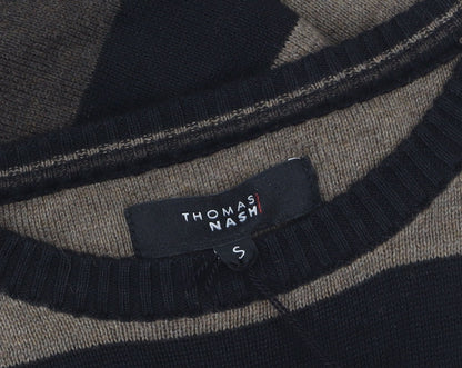 Mens UK Size S Thomas Nash Brown Pullover Jumper