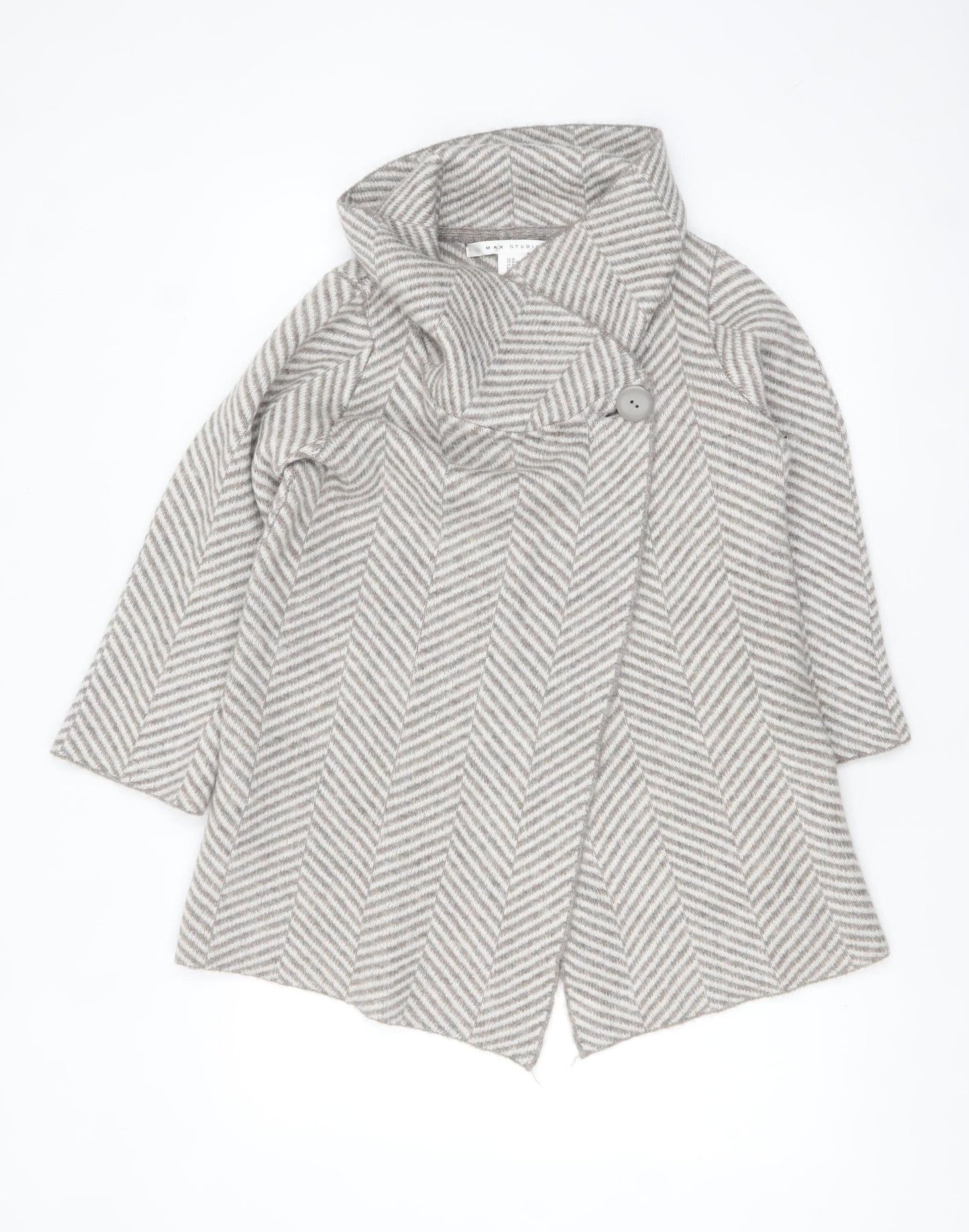 Womens UK Size M Max Studio Beige Cardigan Jumper