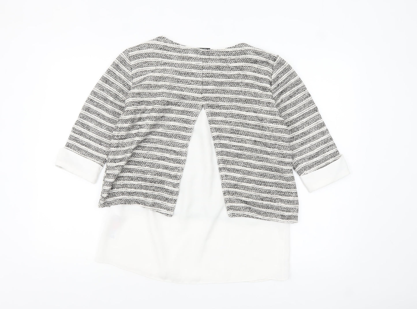 Womens UK Size 10 Wallis Grey Tunic Blouse