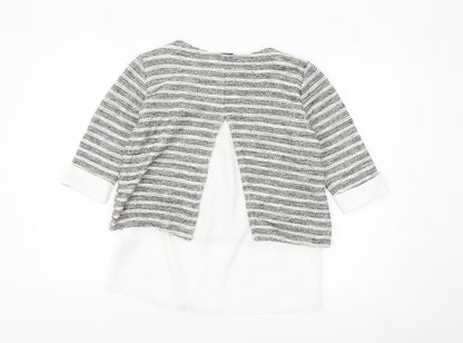 Womens UK Size 10 Wallis Grey Tunic Blouse