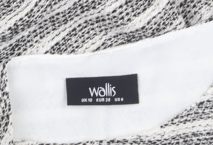 Womens UK Size 10 Wallis Grey Tunic Blouse