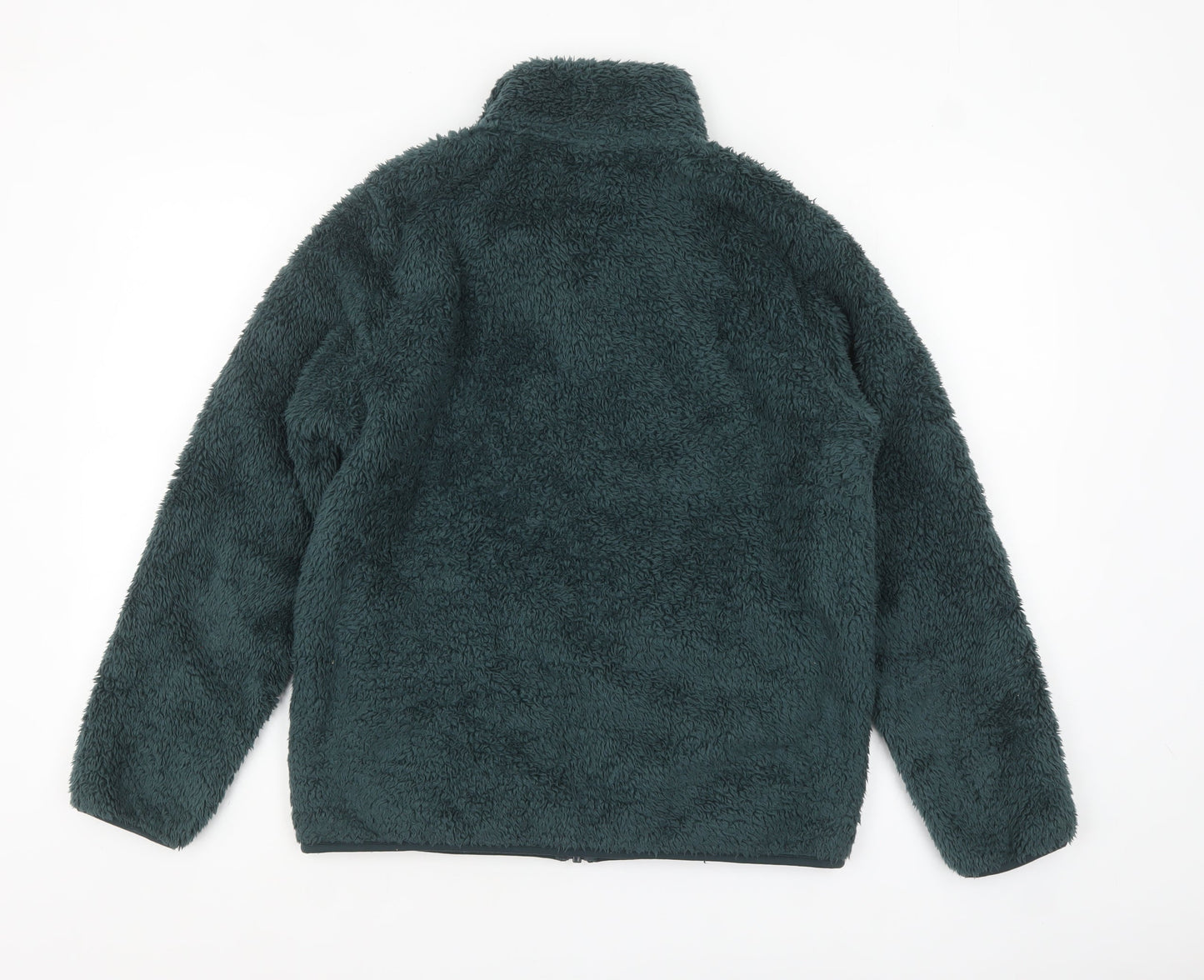 Uniqlo Women’s Green Fleece Zip Jacket Size S Lightweight Winter