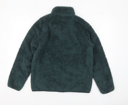 Uniqlo Women’s Green Fleece Zip Jacket Size S Lightweight Winter