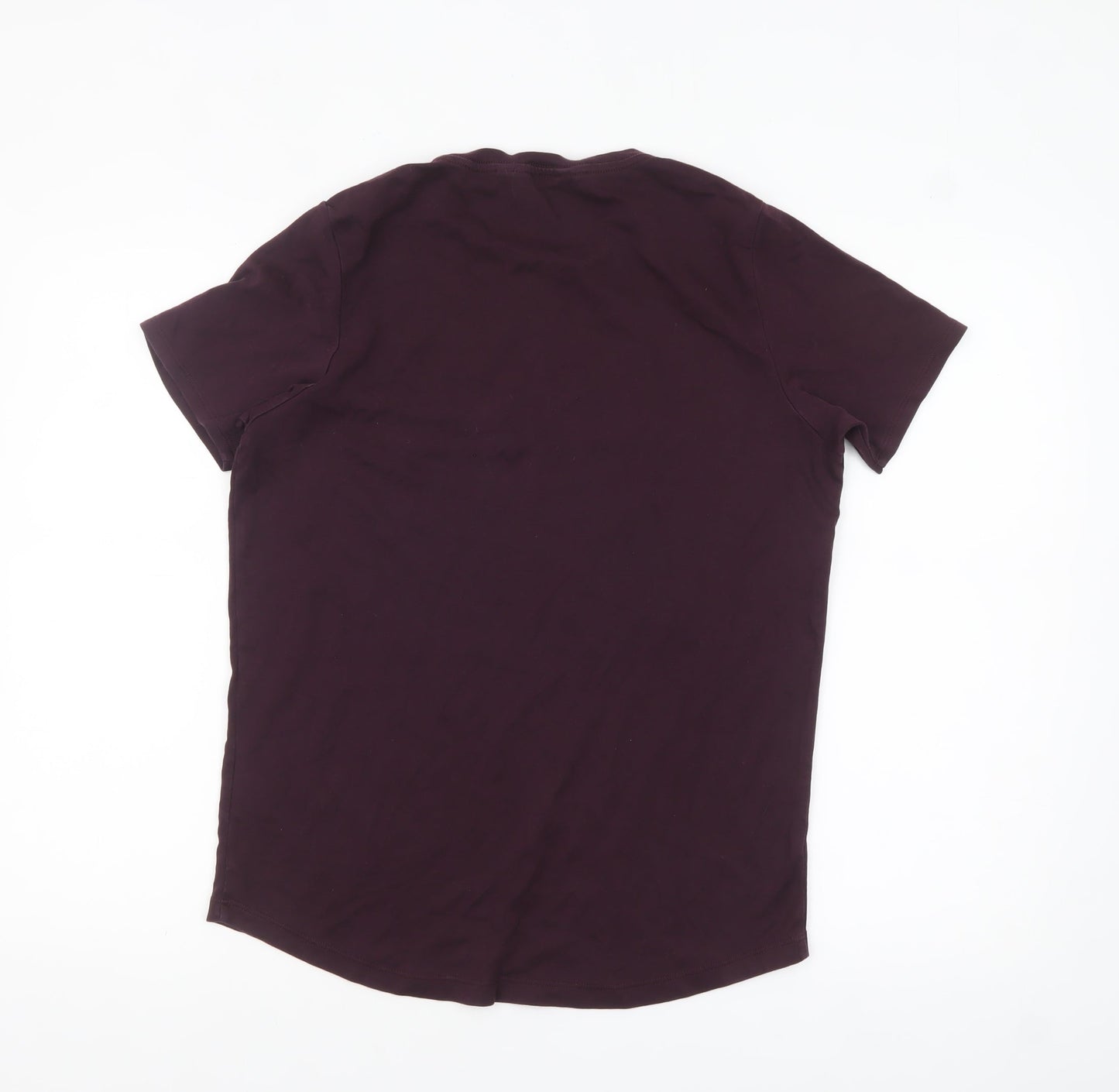 Womens UK Size M BOXRAW Purple Basic T-Shirt